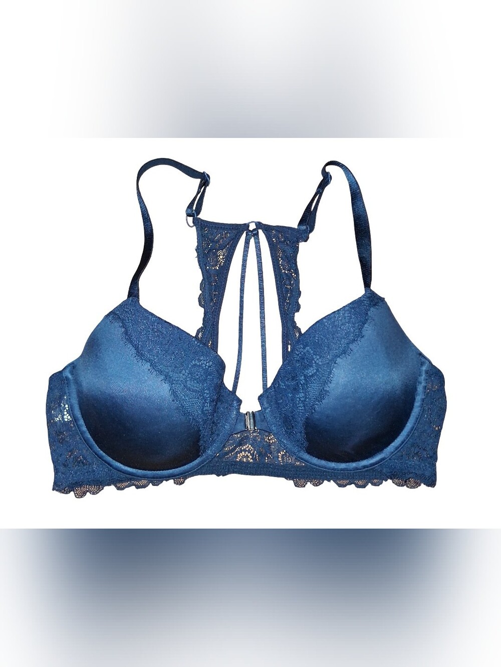 Clothes: Auden Blue Clip In Front Bra - 36B